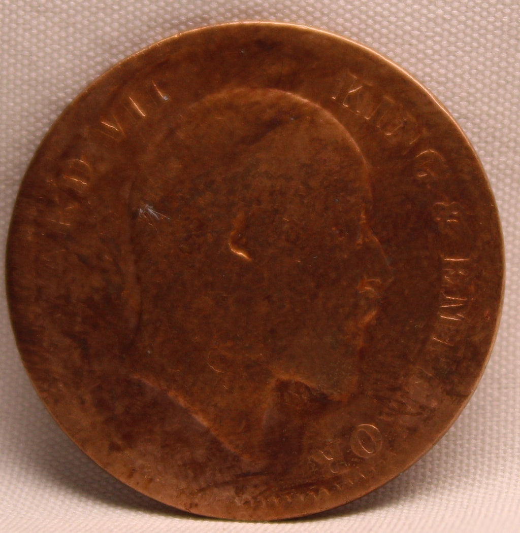 Quarter Anna 1909 Edward VII Bronze coins