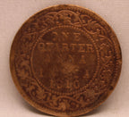 Quarter Anna 1910 Edward VII Bronze coins