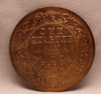 Quarter Anna 1910 Edward VII Bronze coins