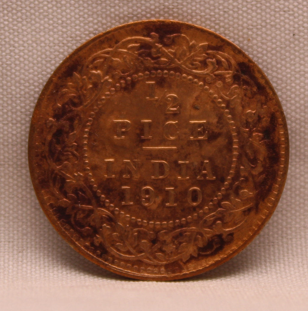 Half Pice 1910 Edward VII Bronze coins