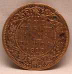 Quarter Anna 1910 Edward VII Bronze coins