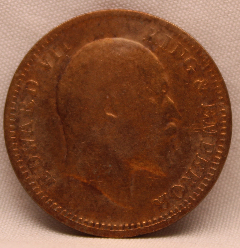 Quarter Anna 1910 Edward VII Bronze coins