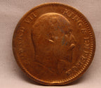 Quarter Anna 1910 Edward VII Bronze coins