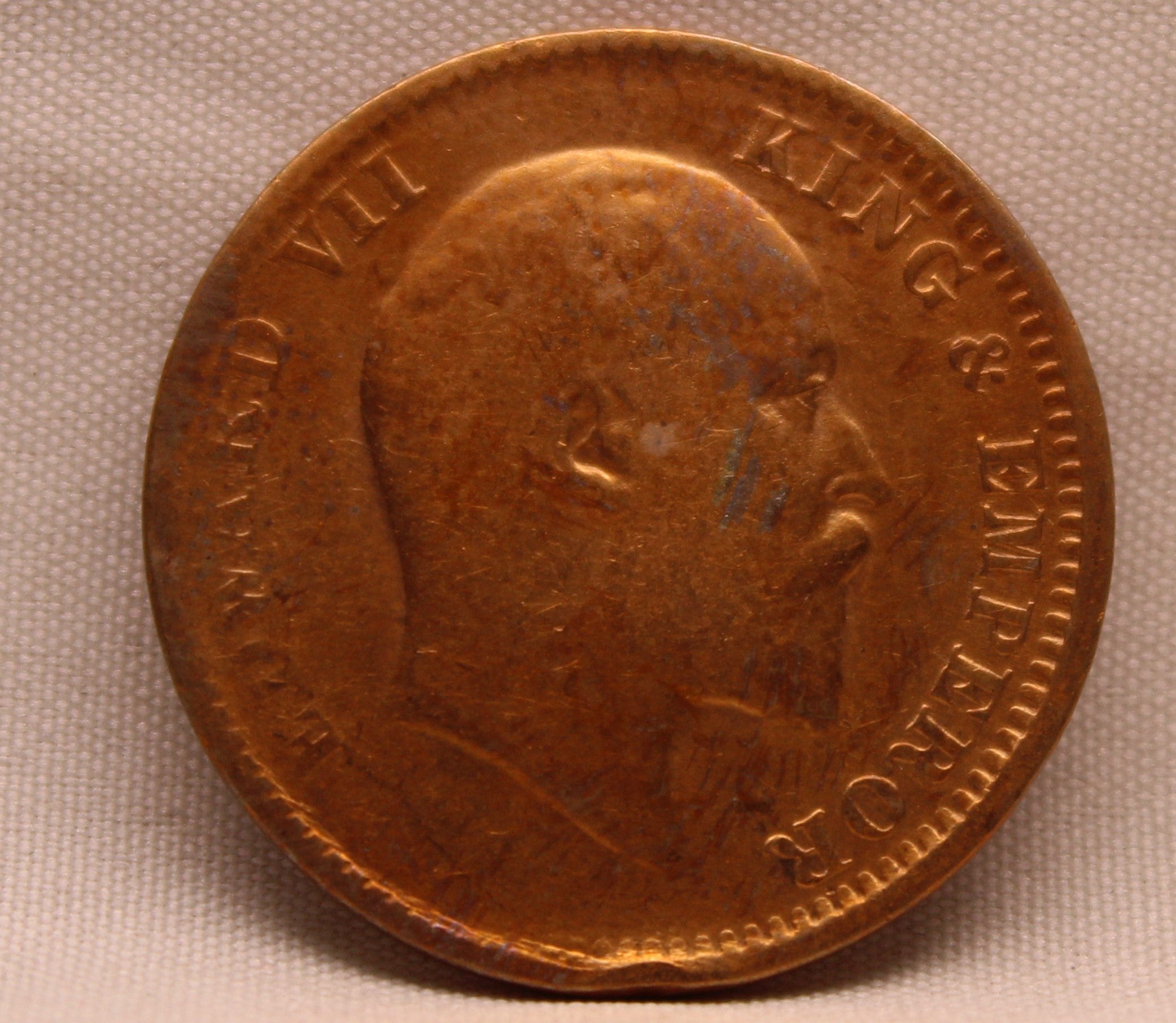 Quarter Anna 1910 Edward VII Bronze coins