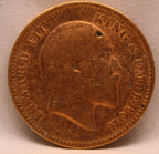 Quarter Anna 1910 Edward VII Bronze coins
