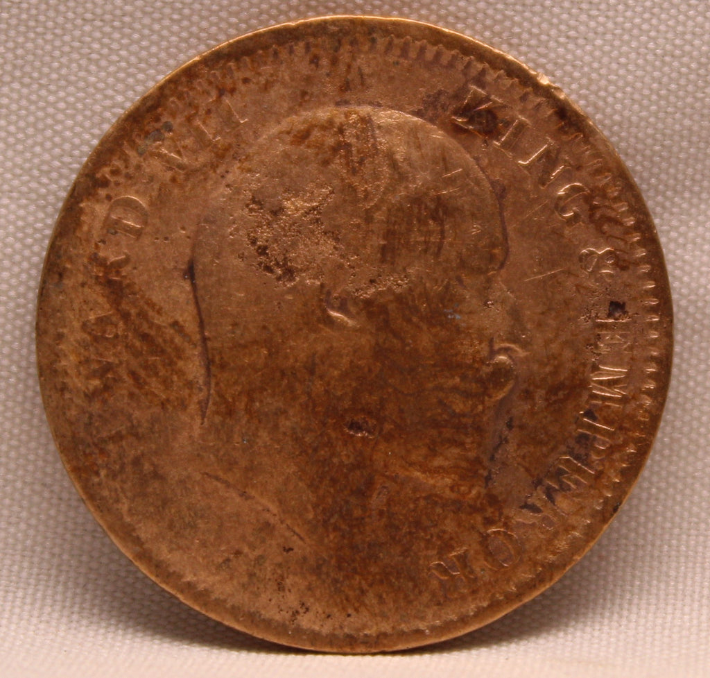 Quarter Anna 1910 Edward VII Bronze coins