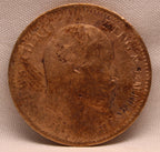 Quarter Anna 1910 Edward VII Bronze coins