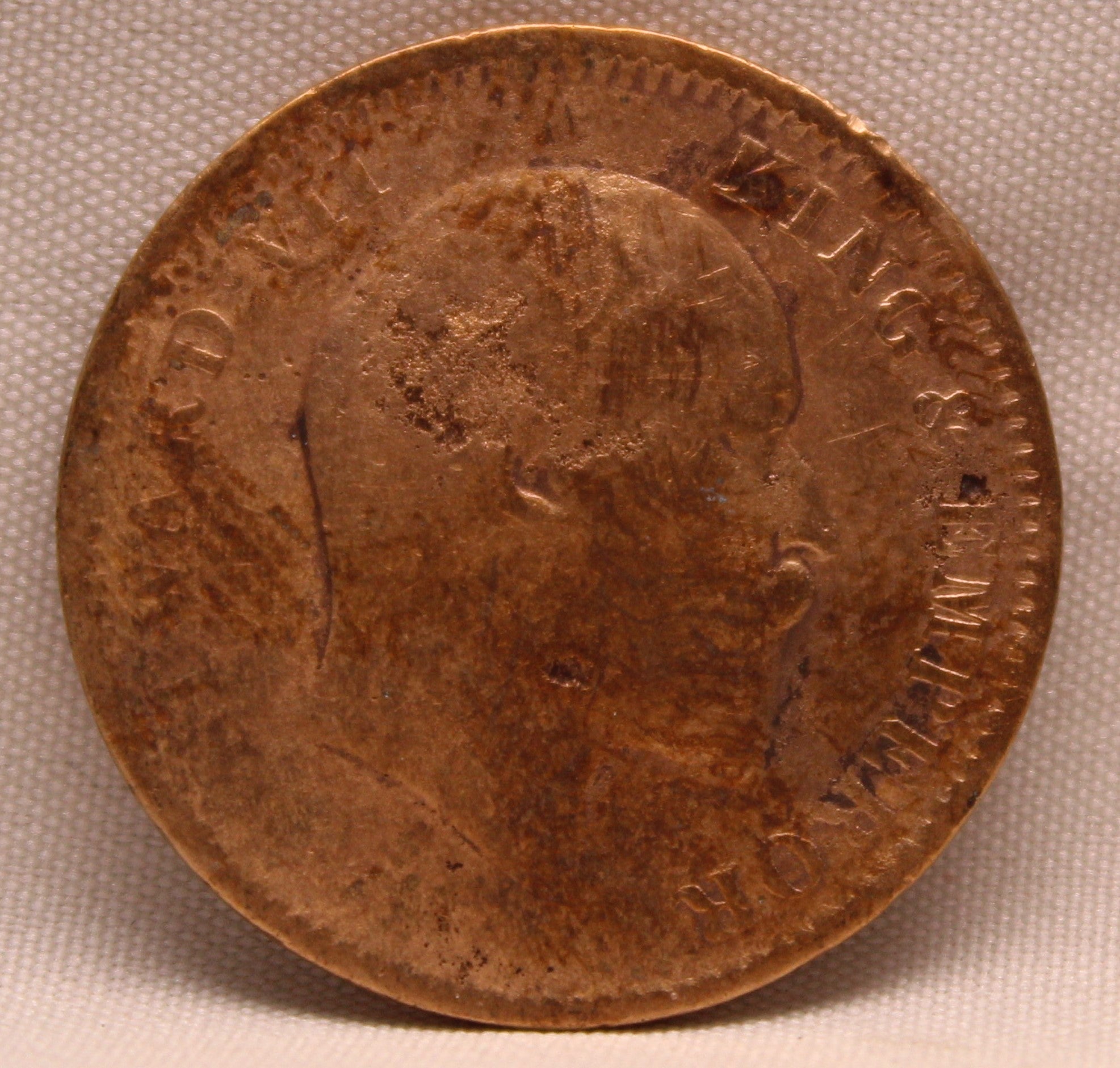 Quarter Anna 1910 Edward VII Bronze coins