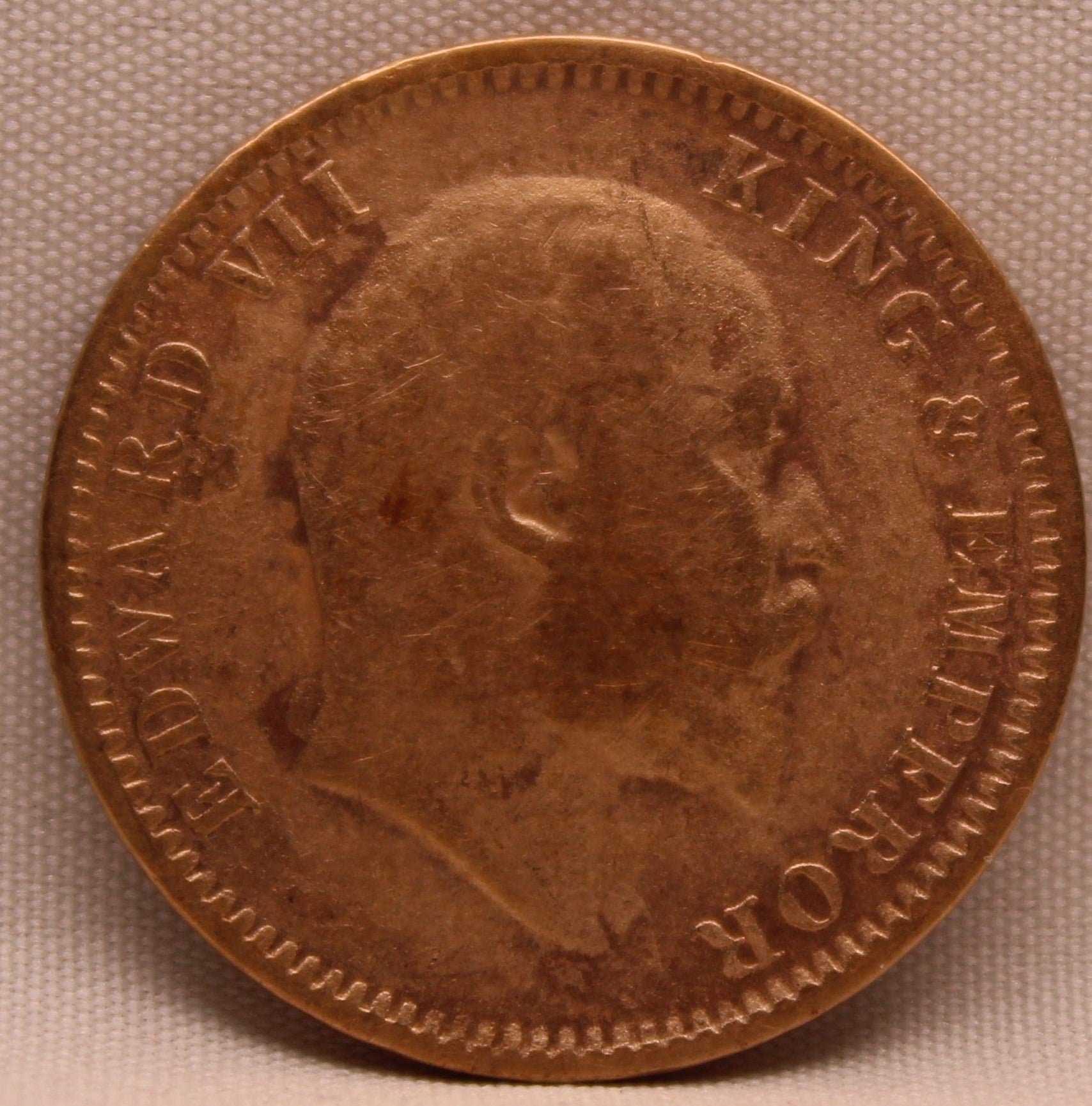 Quarter Anna 1910 Edward VII Bronze coins
