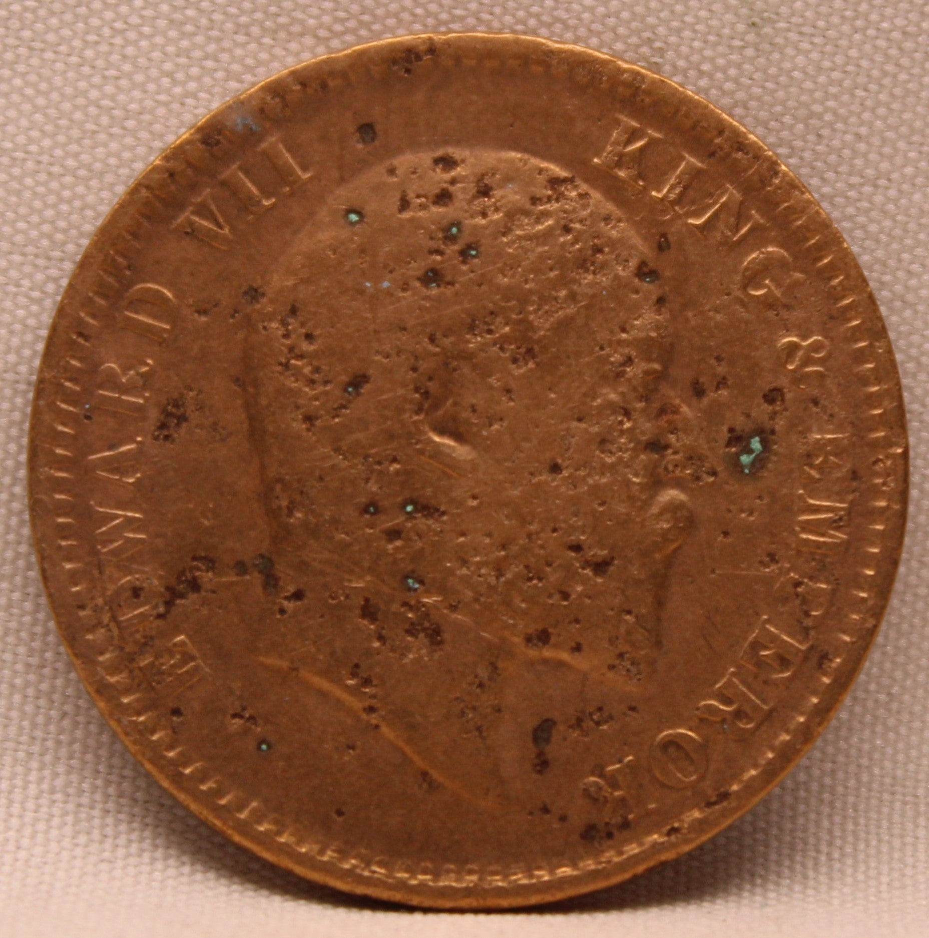 Quarter Anna 1910 Edward VII Bronze coins