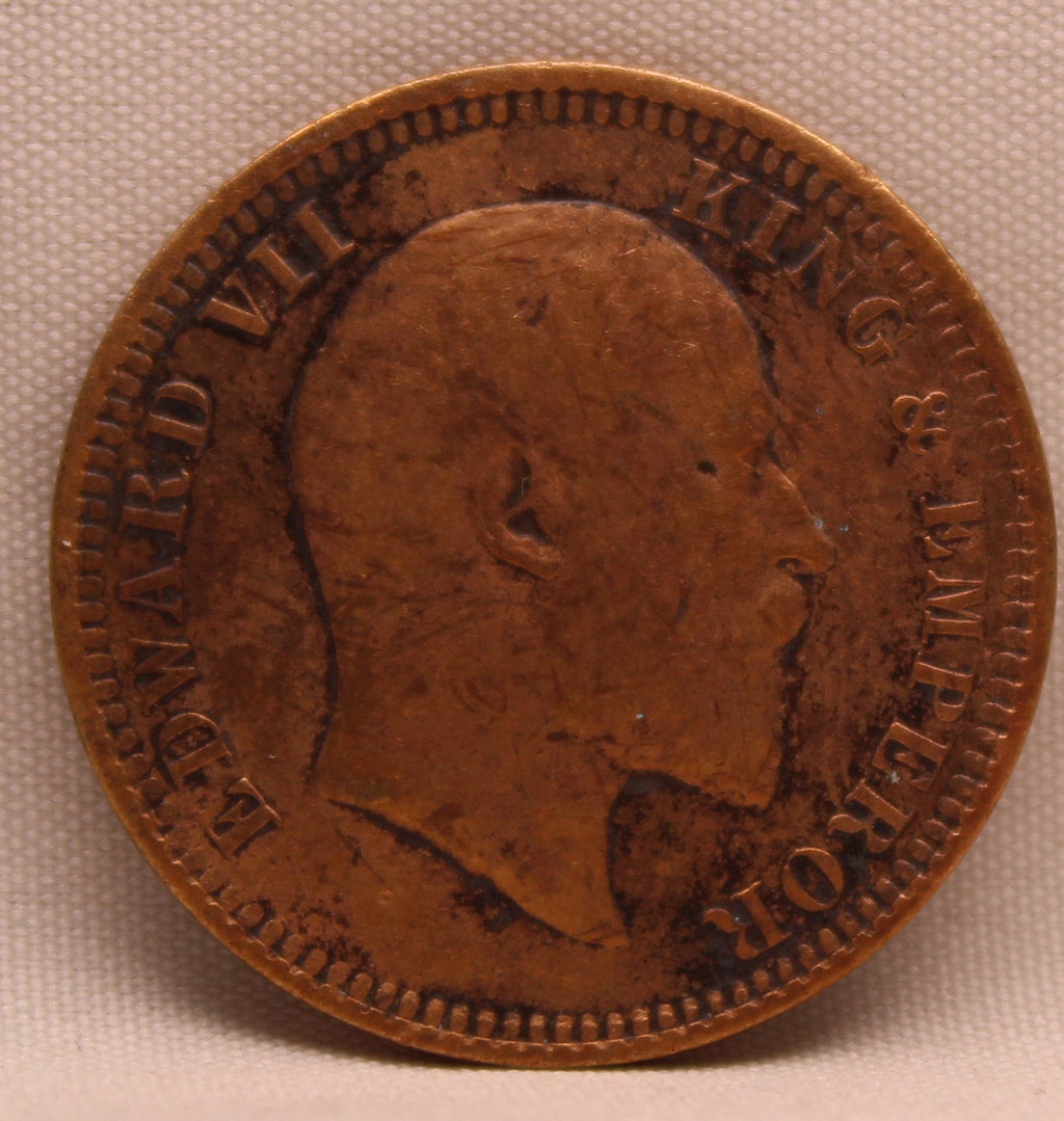 Quarter Anna 1910 Edward VII Bronze coins