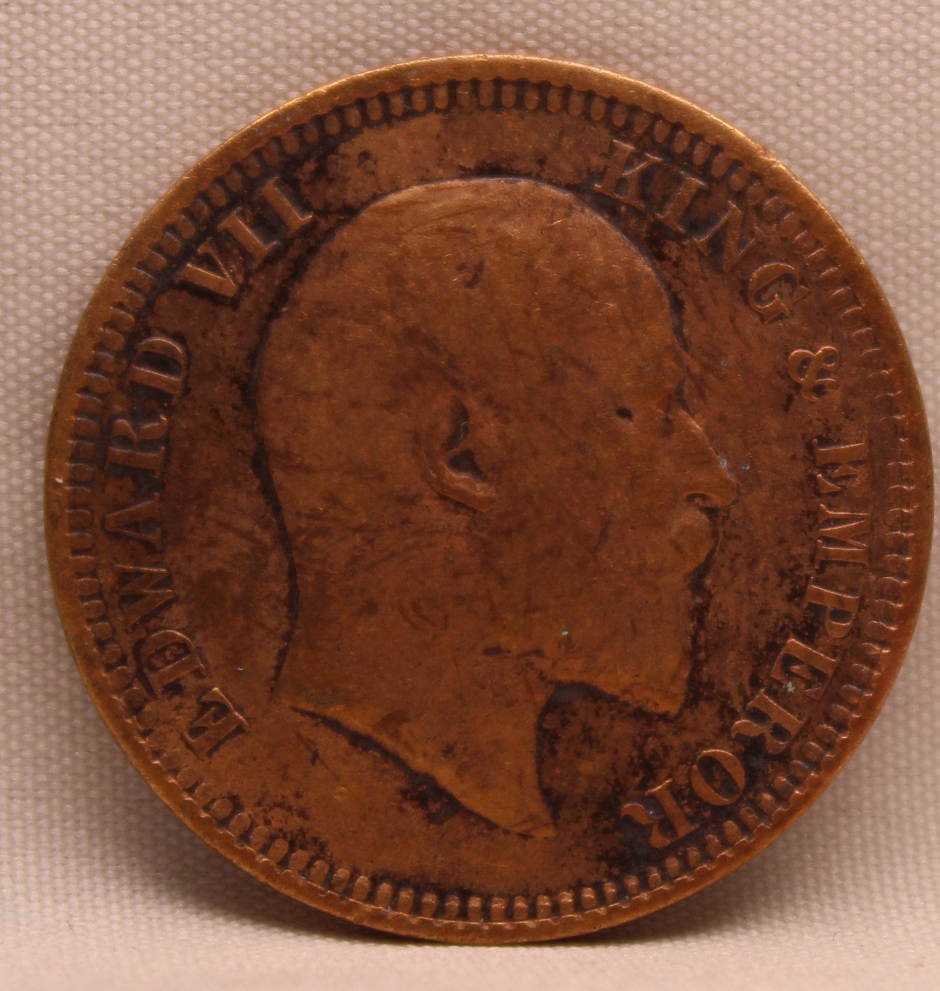 Quarter Anna 1910 Edward VII Bronze coins