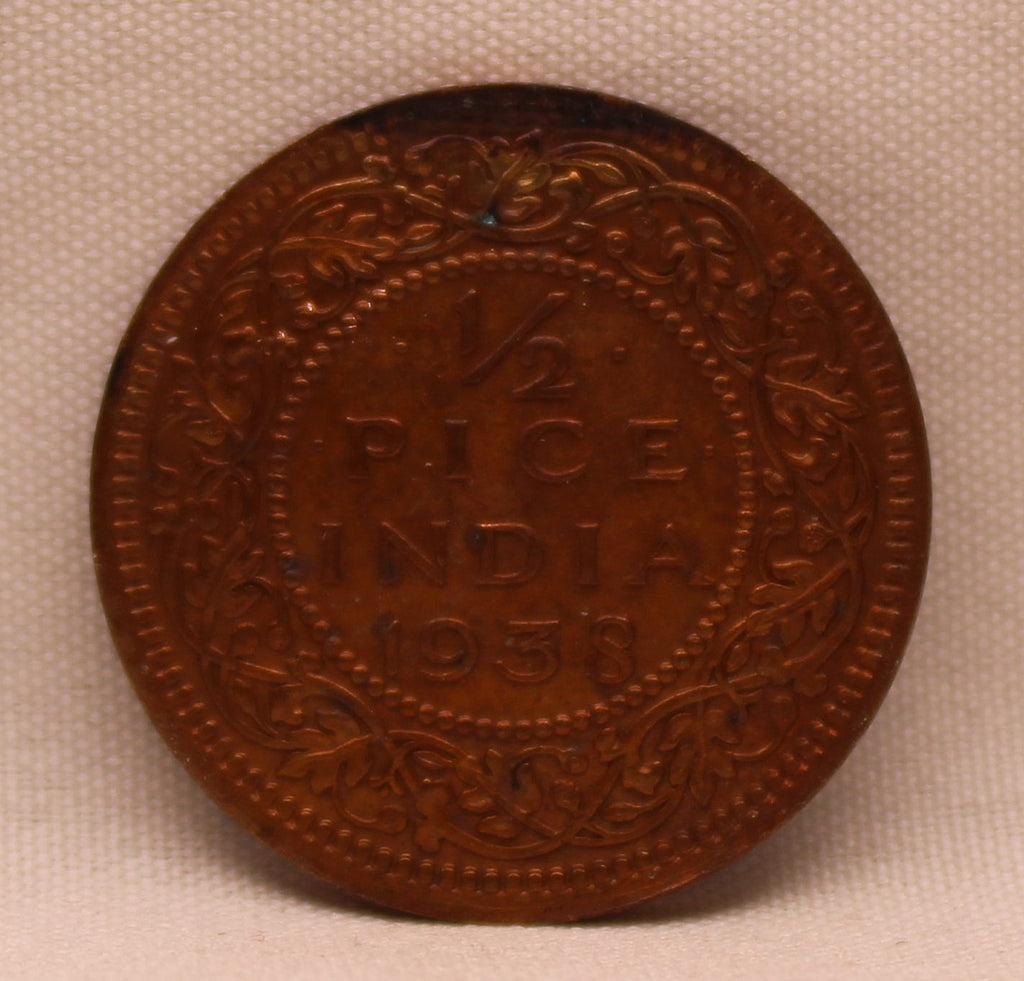 Half Pice 1938 George VI Bronze coins
