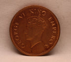Quarter Anna 1938 George VI Copper coins