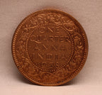 Quarter Anna 1938 George VI Copper coins