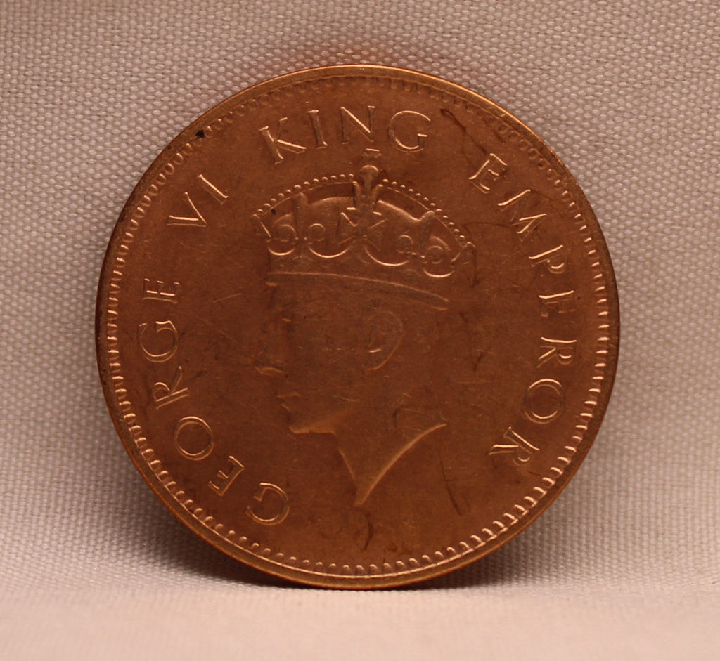 Quarter Anna 1938 George VI Copper coins