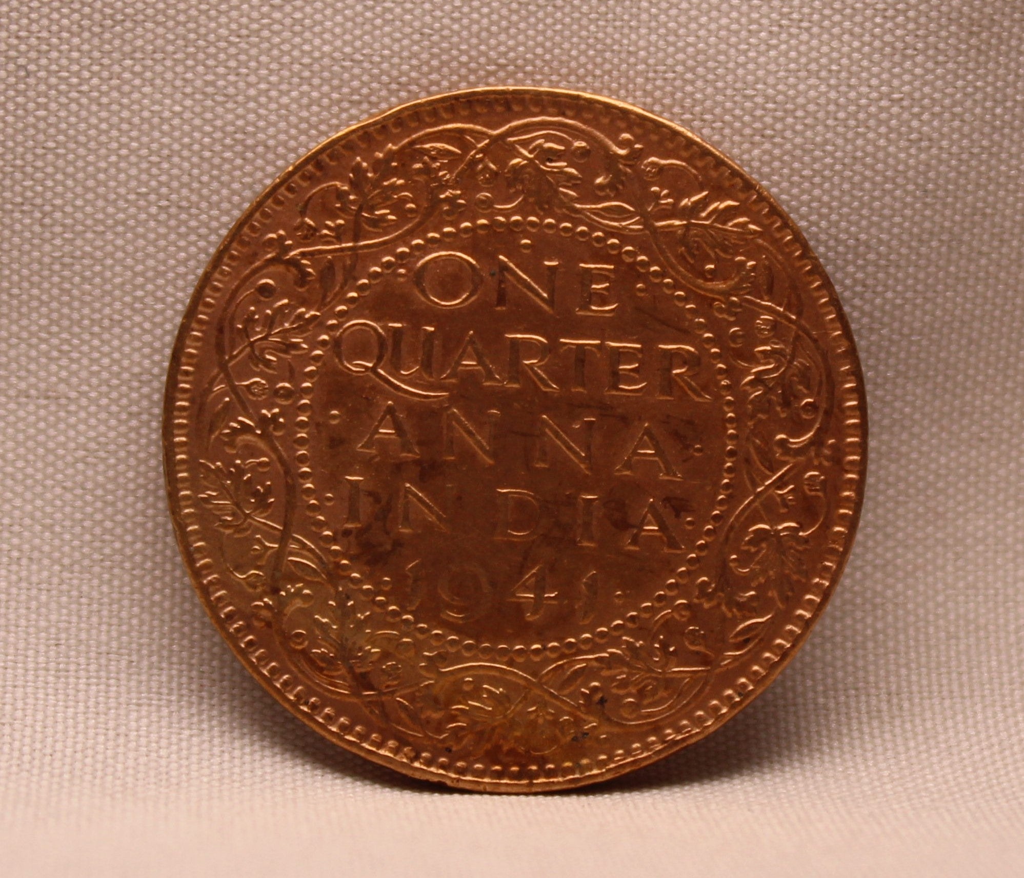 Quarter Anna 1941 George VI Copper coins