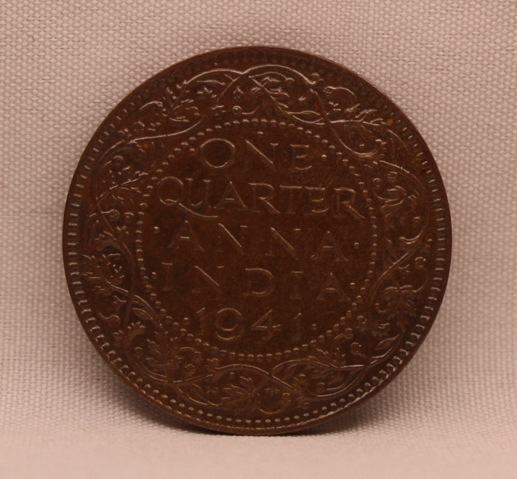 Quarter Anna 1941 George VI Copper coins