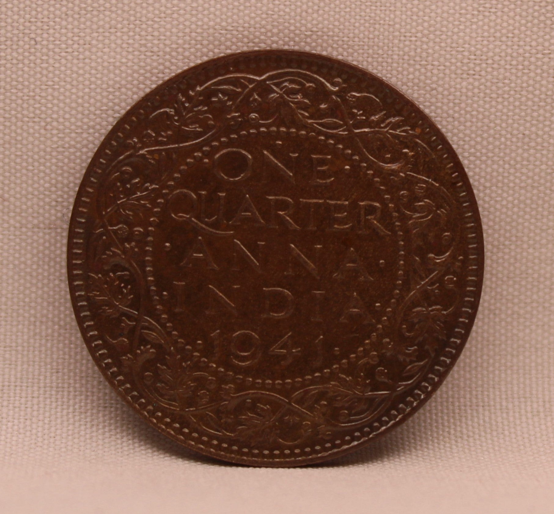 Quarter Anna 1941 George VI Copper coins
