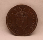 Quarter Anna 1941 George VI Copper coins