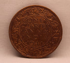 Quarter Anna 1941 George VI Copper coins