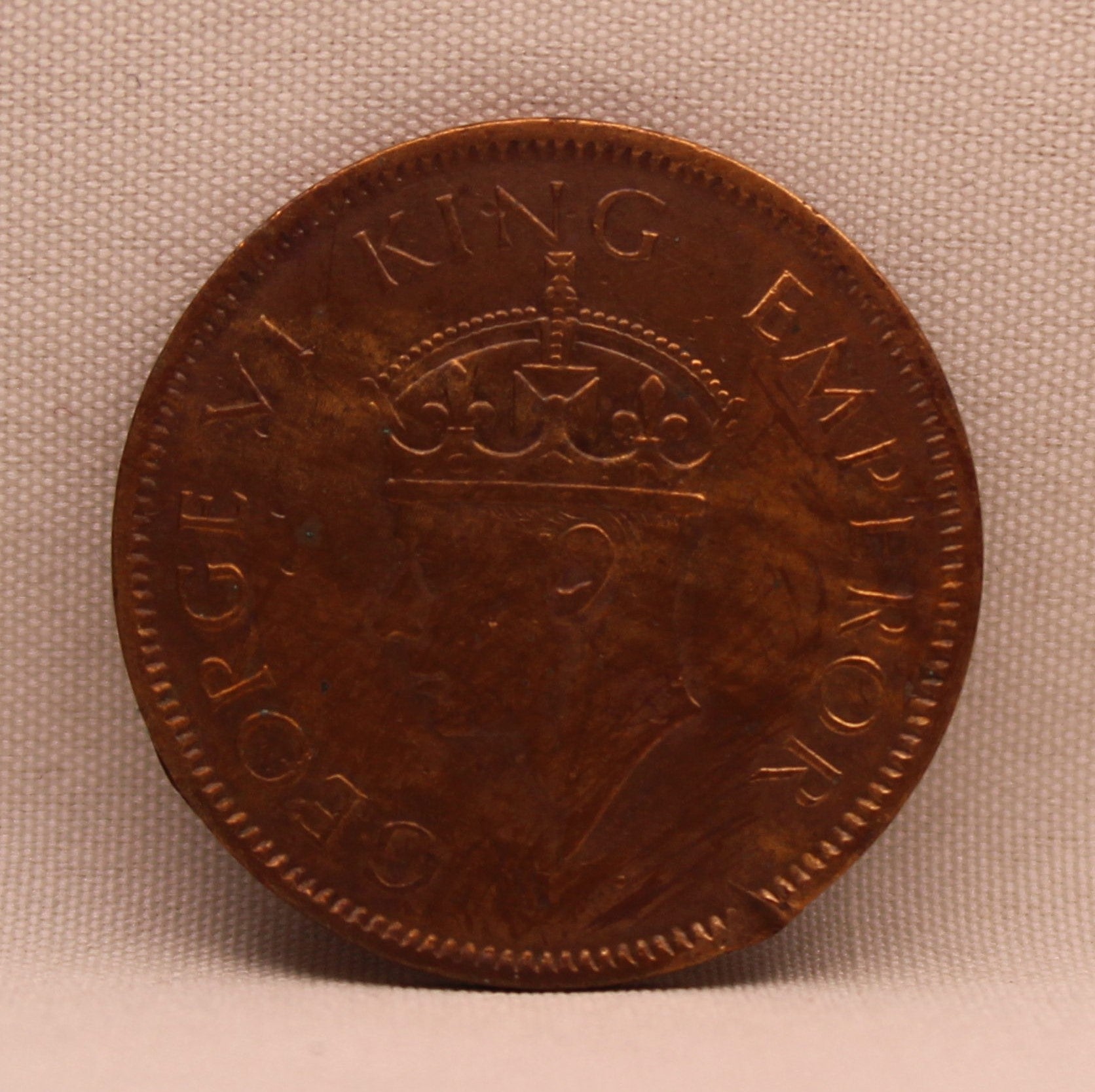 Quarter Anna 1941 George VI Copper coins