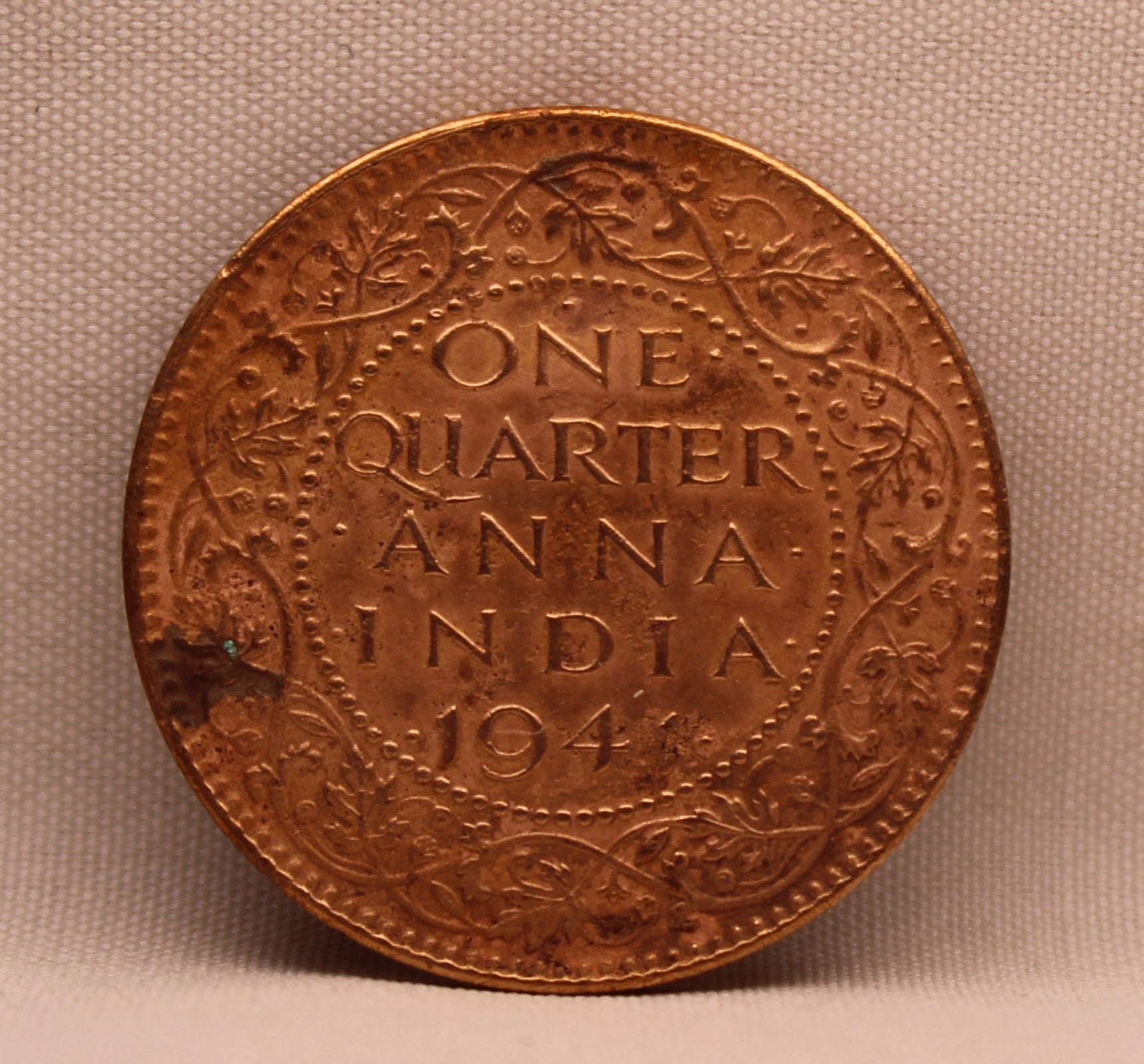 Quarter Anna 1941 George VI Copper coins