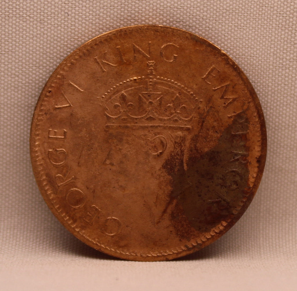 Quarter Anna 1941 George VI Copper coins