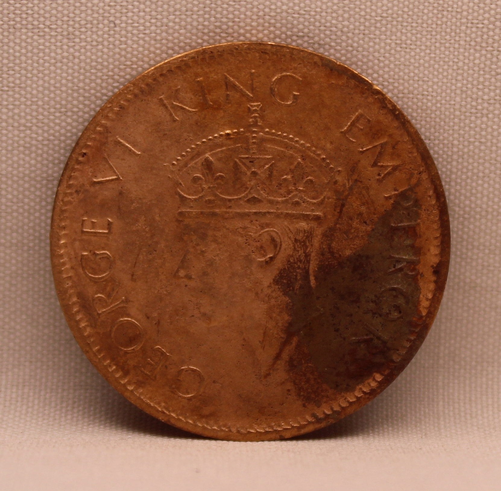 Quarter Anna 1941 George VI Copper coins