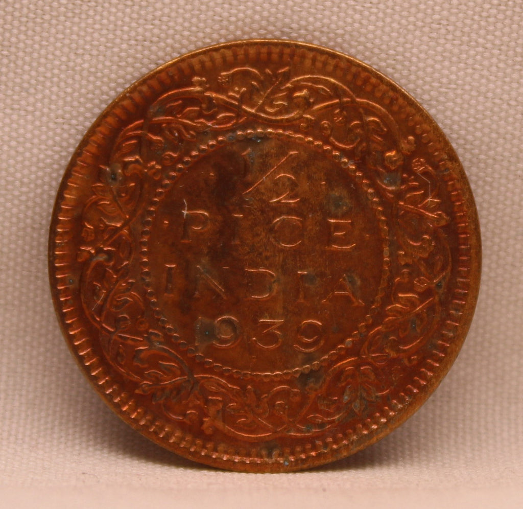 Half Pice 1939 George VI Bronze coins