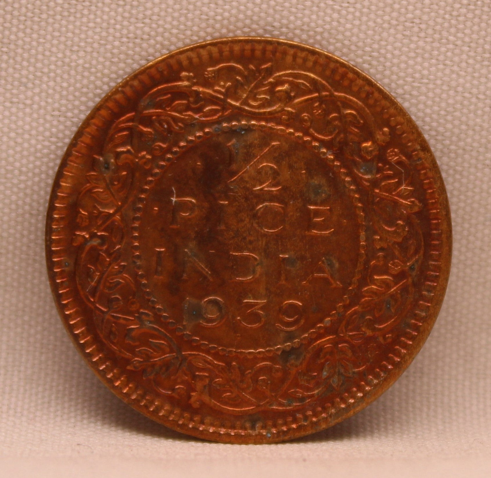 Half Pice 1939 George VI Bronze coins
