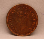 Half Pice 1939 George VI Bronze coins