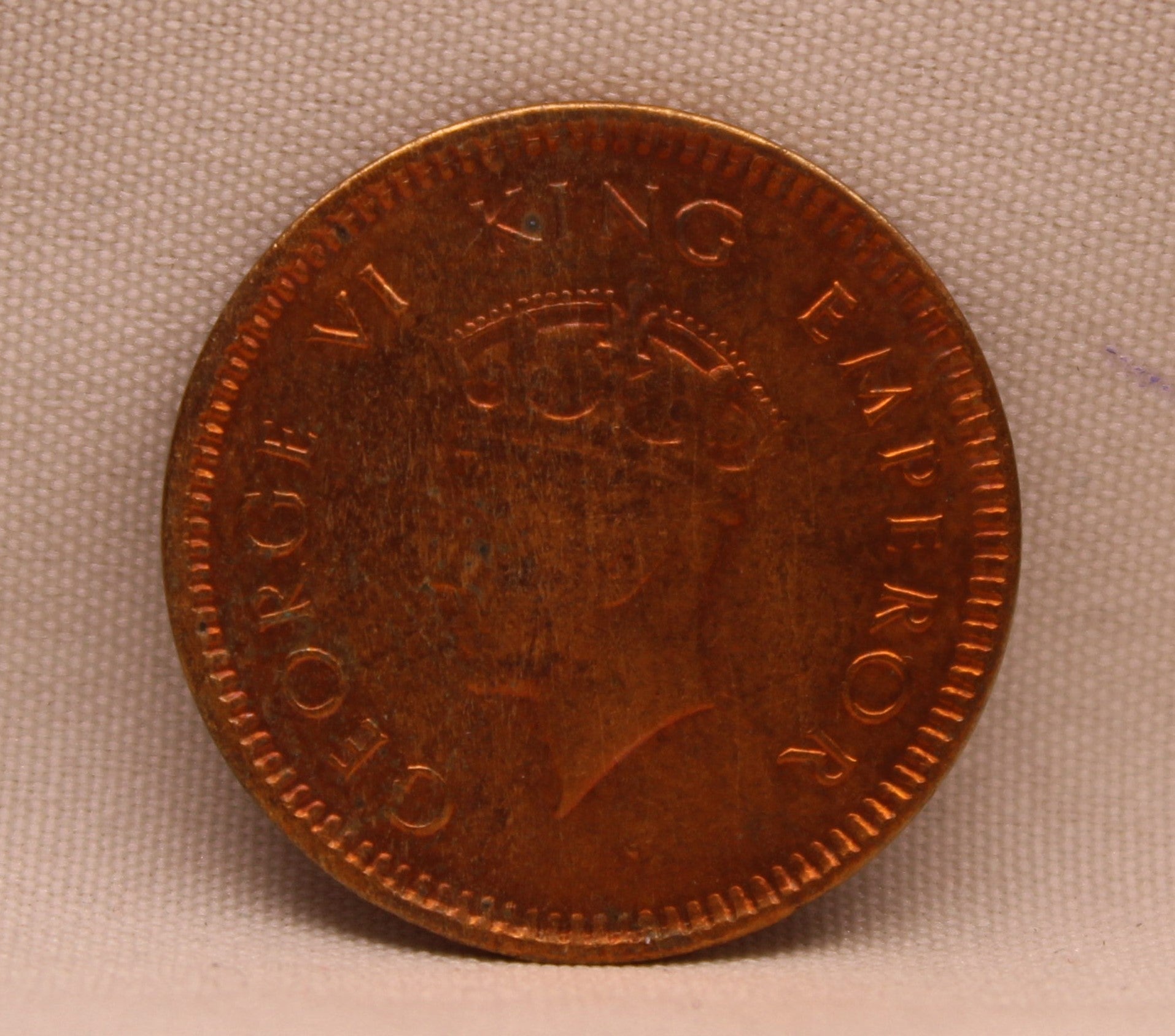 Half Pice 1939 George VI Bronze coins