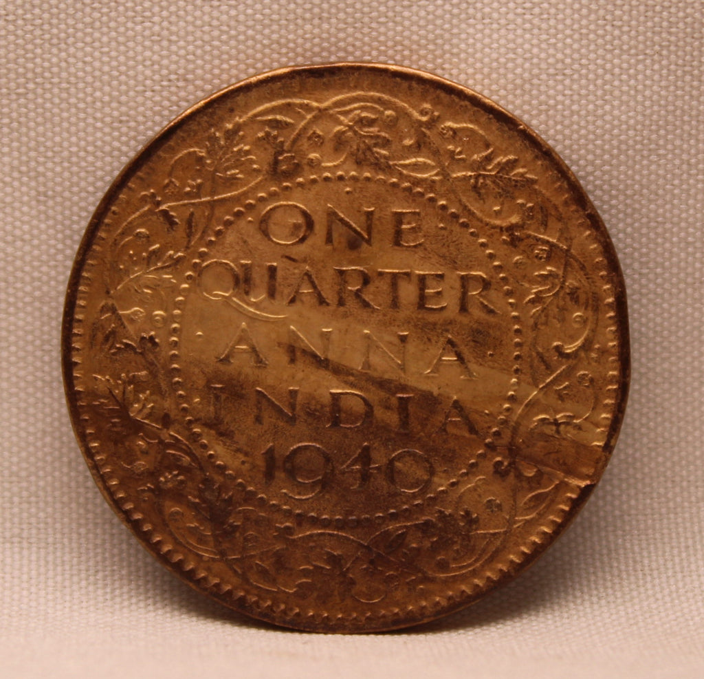 Quarter Anna 1940 George VI Copper coins