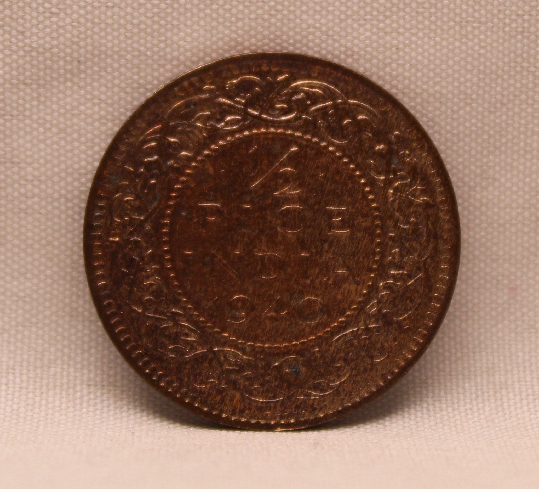 Half Pice 1940 George VI Bronze coins