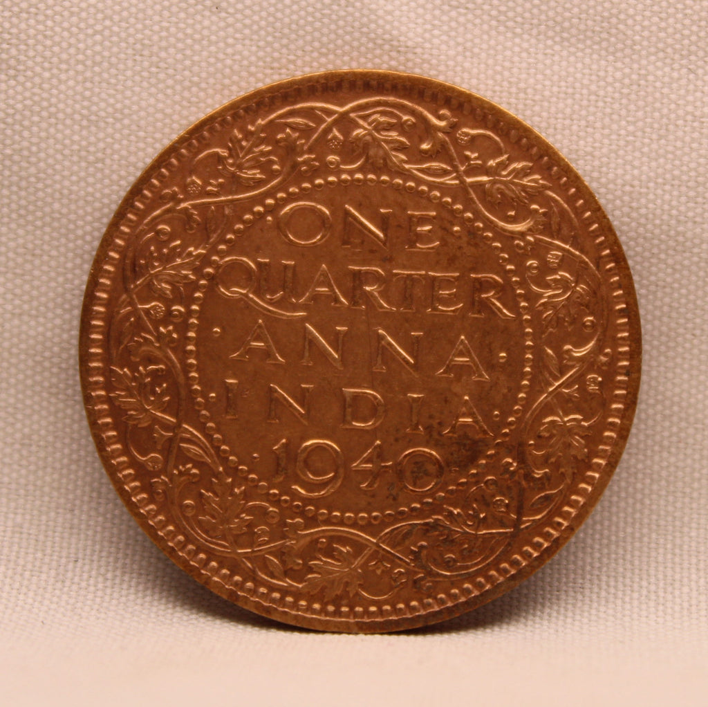 Quarter Anna 1940 George VI Copper coins
