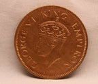 Quarter Anna 1940 George VI Copper coins