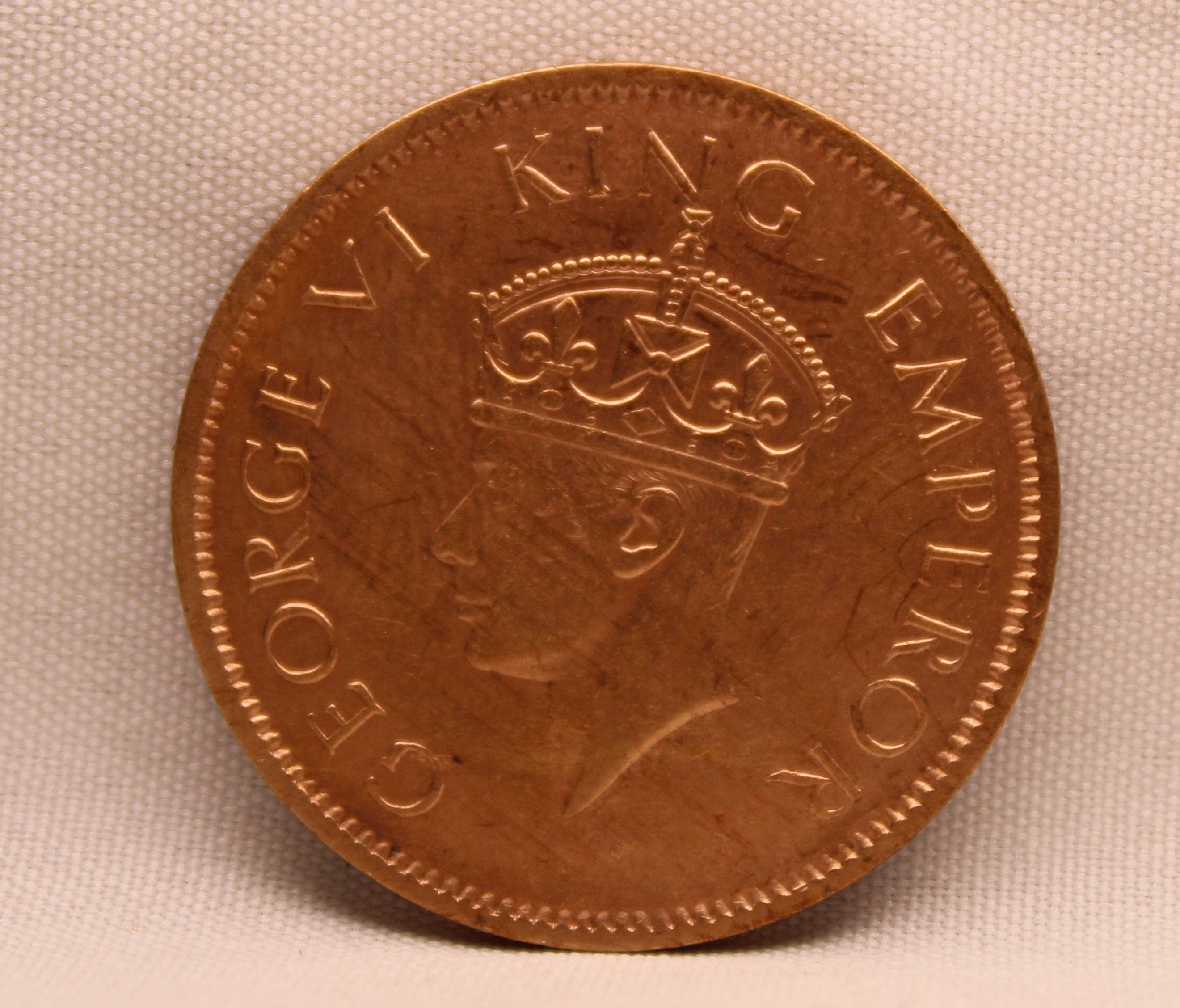 Quarter Anna 1940 George VI Copper coins