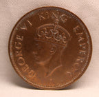 Quarter Anna 1940 George VI Copper coins