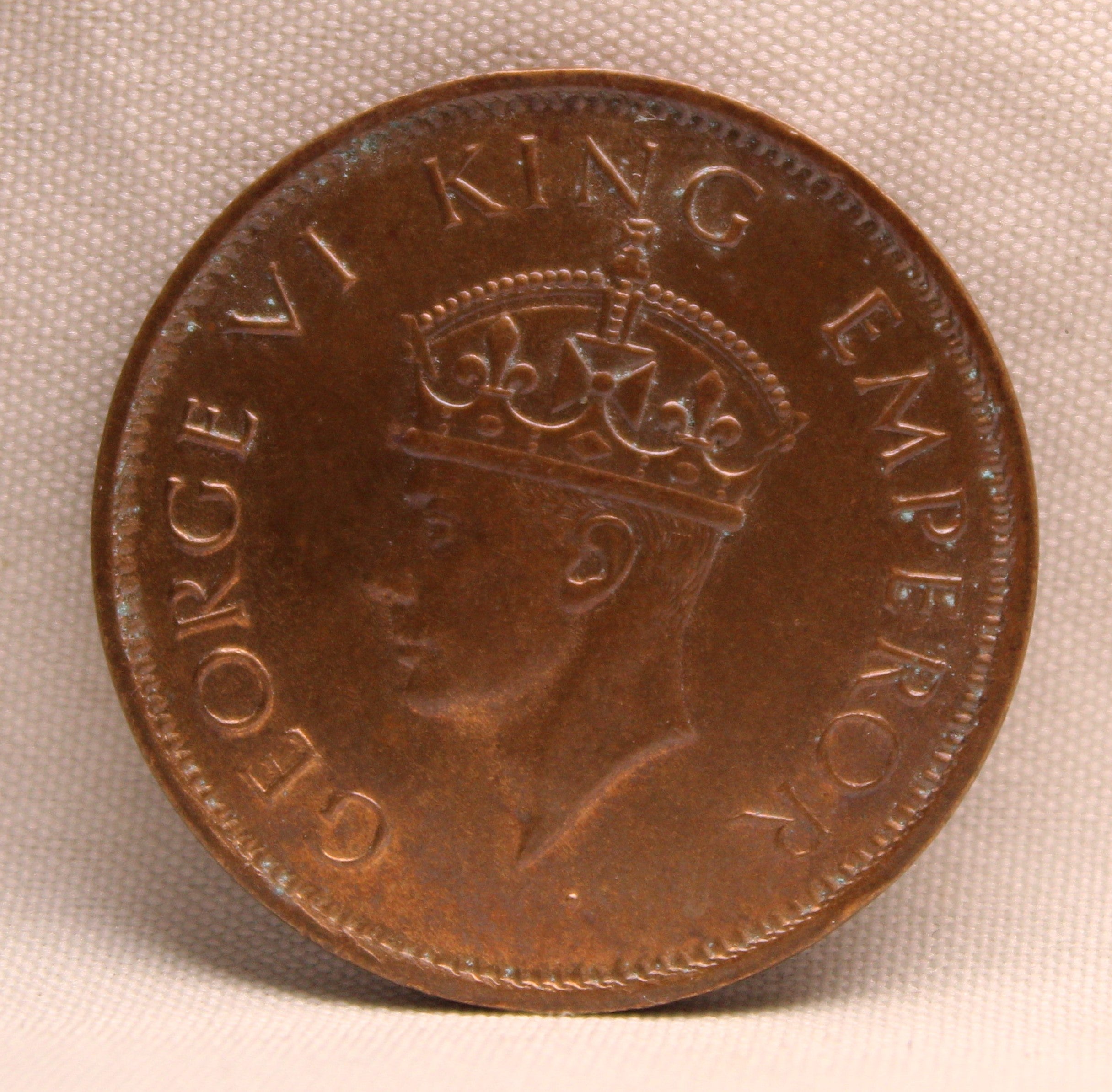 Quarter Anna 1940 George VI Copper coins