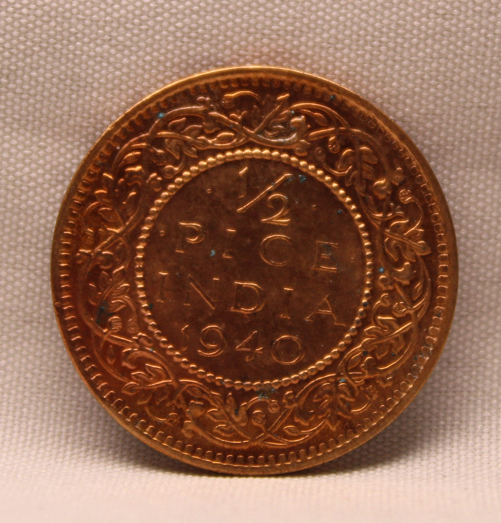 Half Pice 1940 George VI Bronze coins