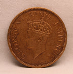 Quarter Anna 1940 George VI Copper coins