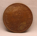 Quarter Anna 1940 George VI Copper coins