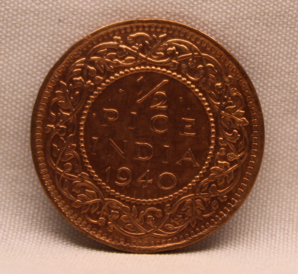 Half Pice 1940 George VI Bronze coins