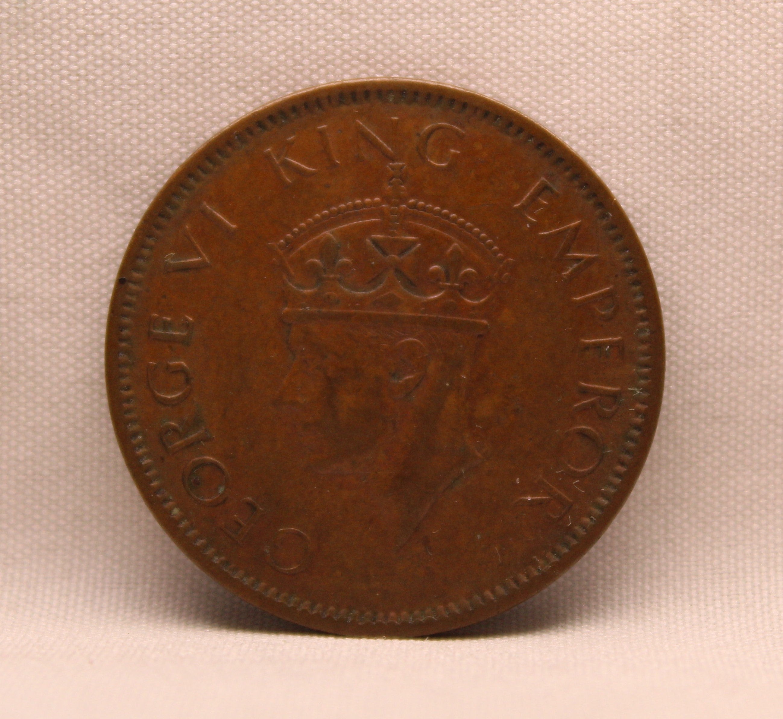 Quarter Anna 1940 George VI Copper coins