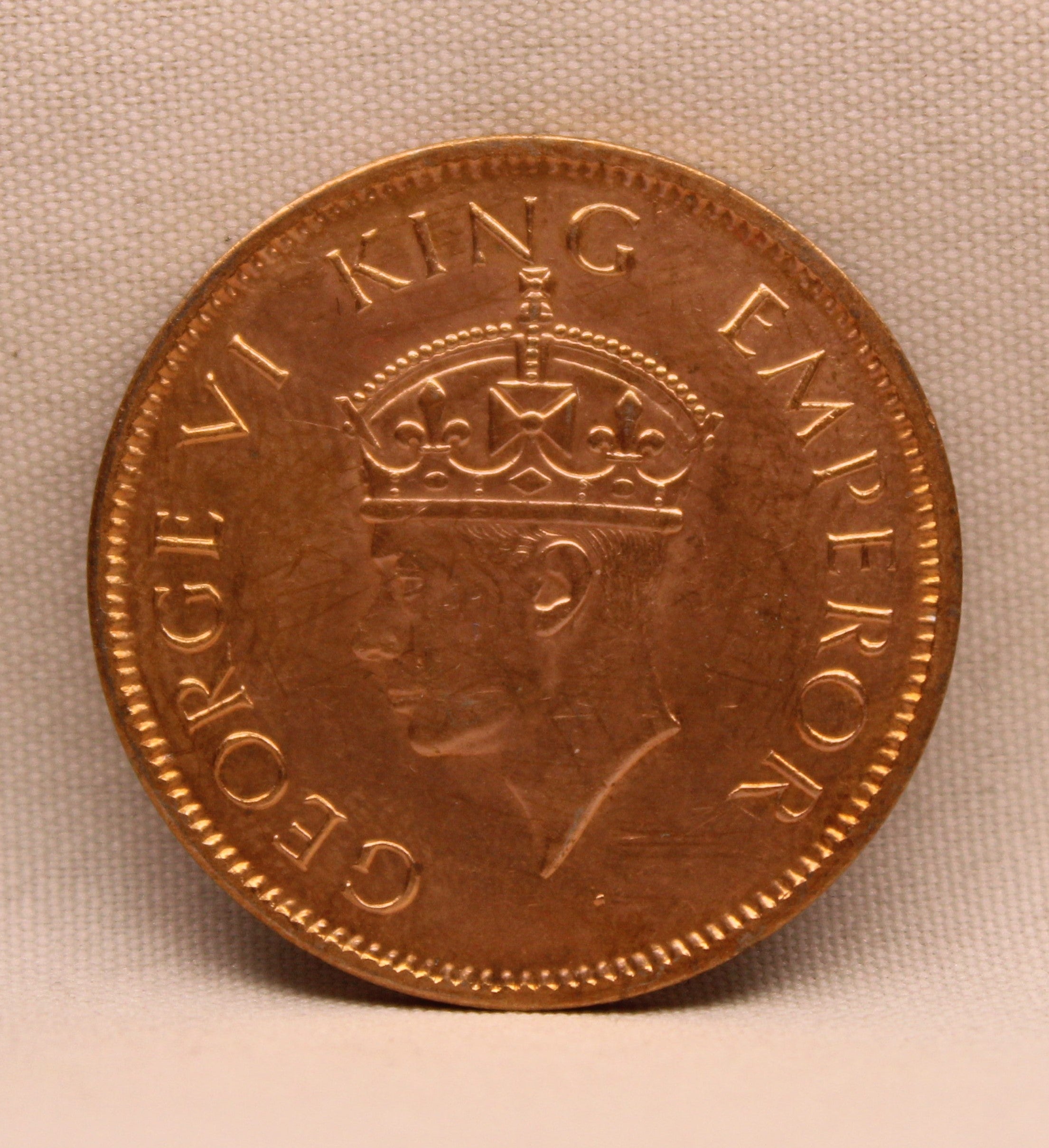 Quarter Anna 1941 George VI Copper coins