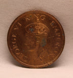 Quarter Anna 1941 George VI Copper coins