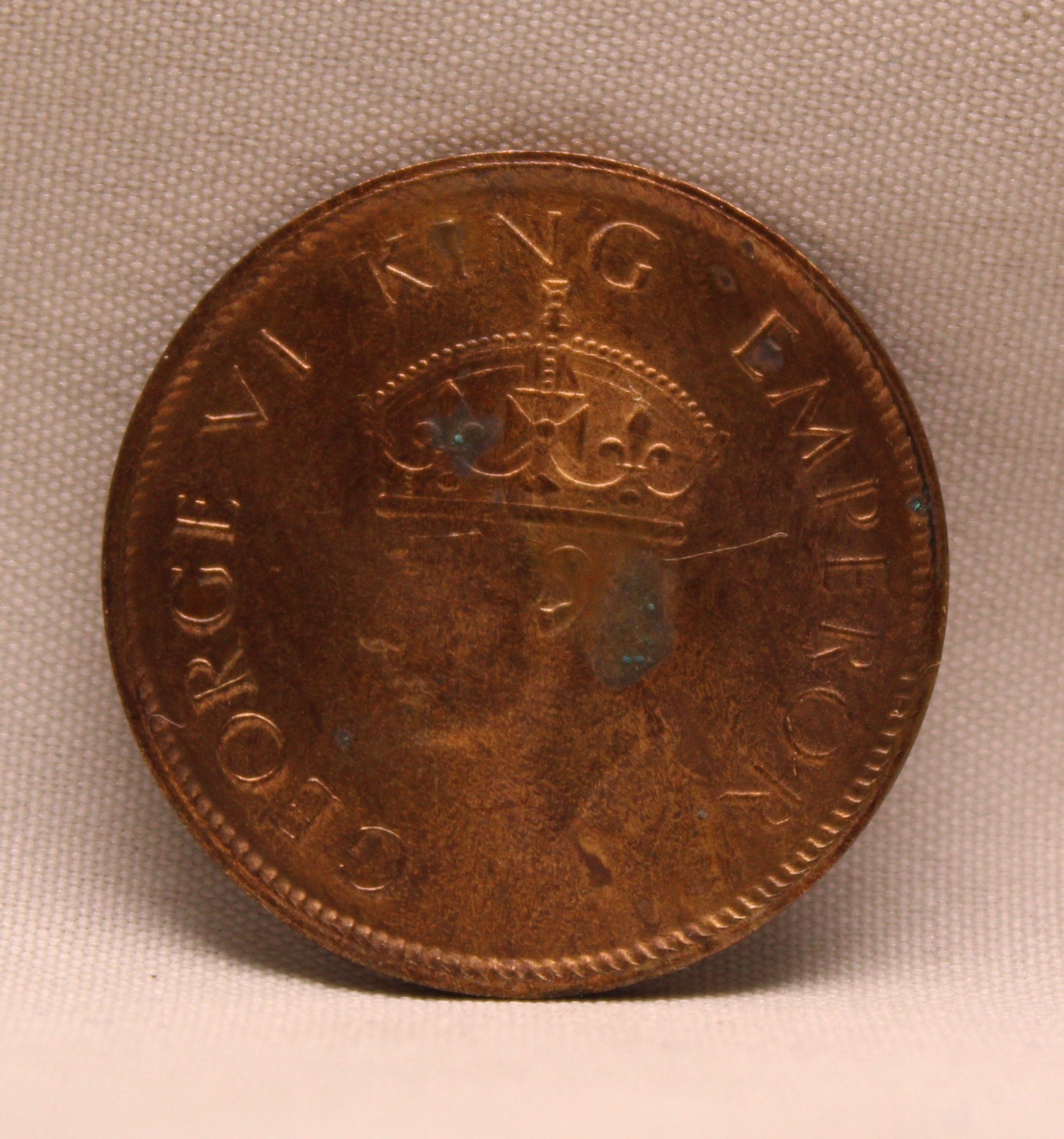 Quarter Anna 1941 George VI Copper coins