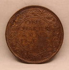 Quarter Anna 1941 George VI Copper coins