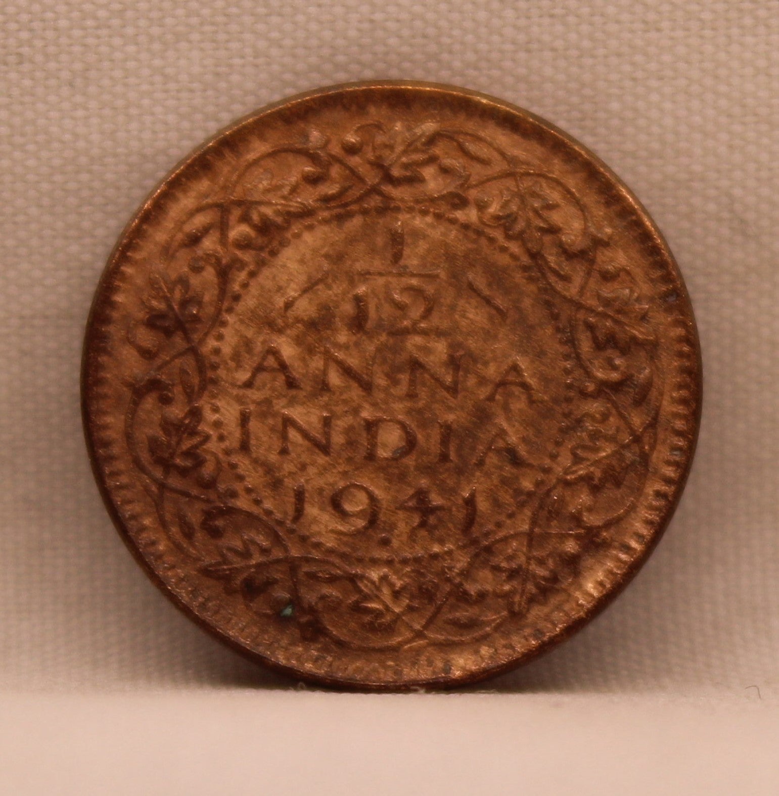Half Anna 1941 George VI Bronze coins